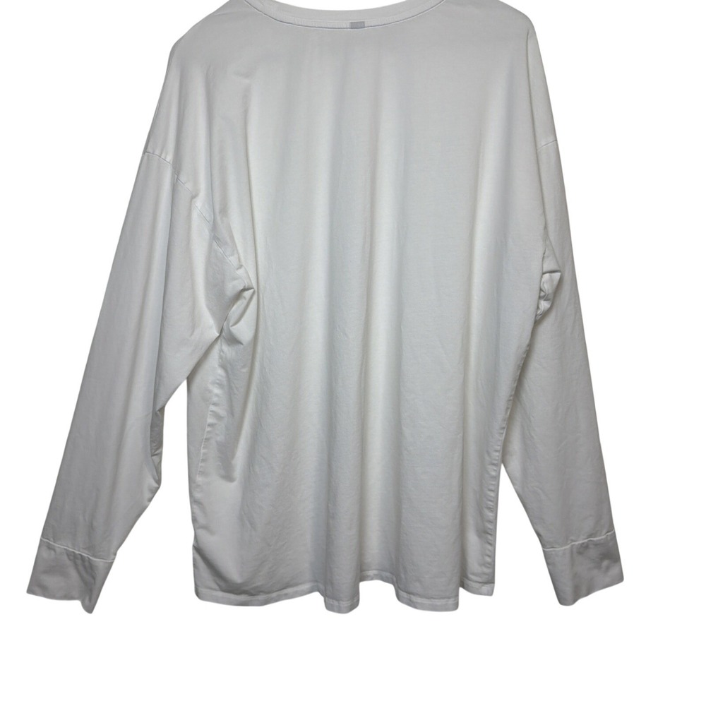 Vuori Long Sleeve T-Shirt Women Large White Relaxed Fit Athleisure Crew Neck - Picture 10 of 11